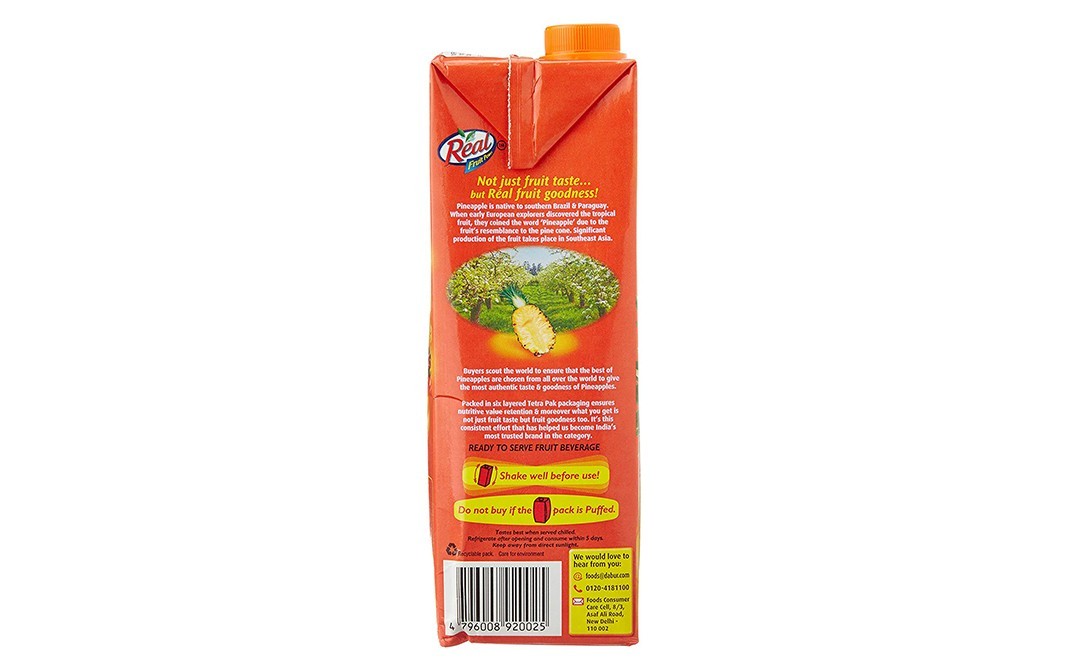 Real Pineapple    Tetra Pack  1 litre